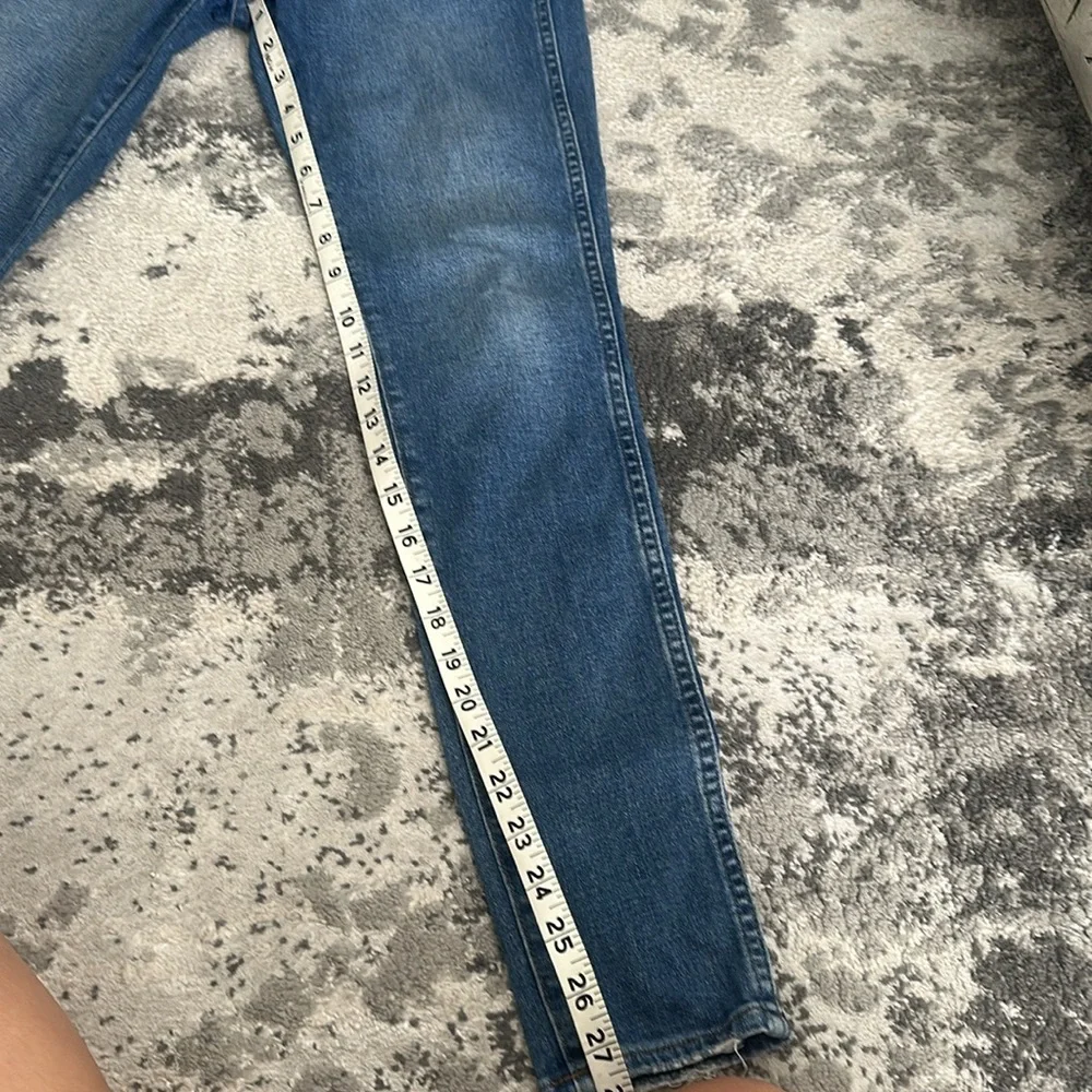 Madewell Women's high rise buttonbfly Skinny Jeans in Deep Blue